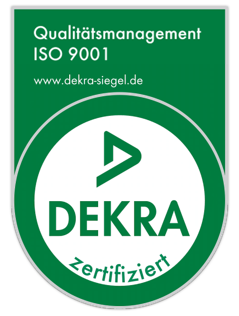 Qualitätsmanagement ISO-9001 - Dekra zertifiziert